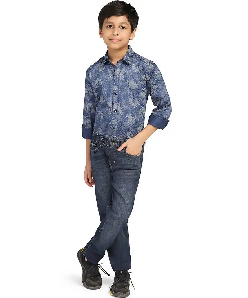 Kids dark printed printed shirt