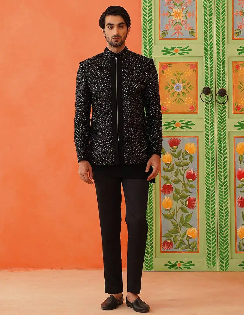 Mohit hiranandani in black bandhgala suit