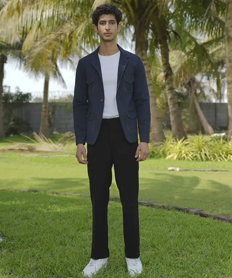 Black plain lycra jacket & pant set