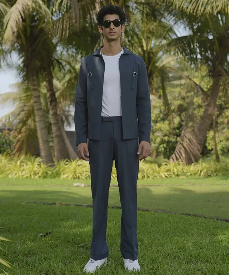 Grey lycra plain shacket