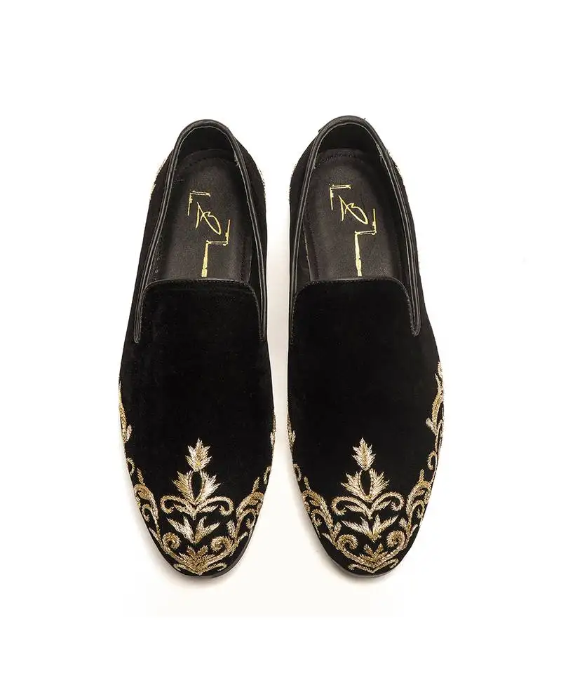 Black velvet mocassins