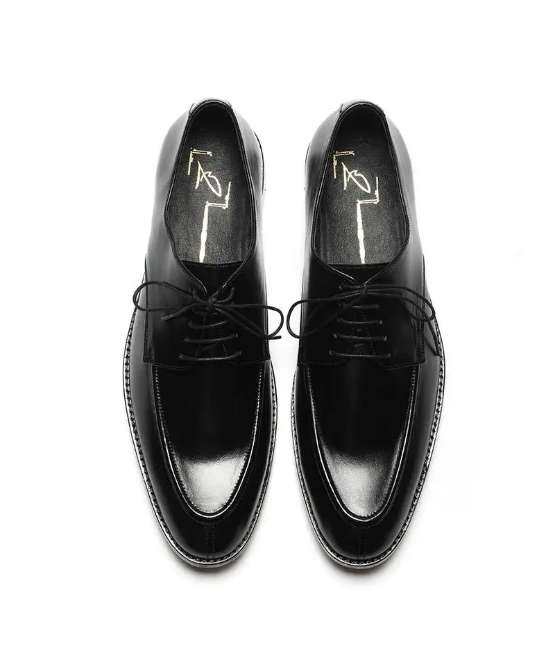 Black napa leather finish formal