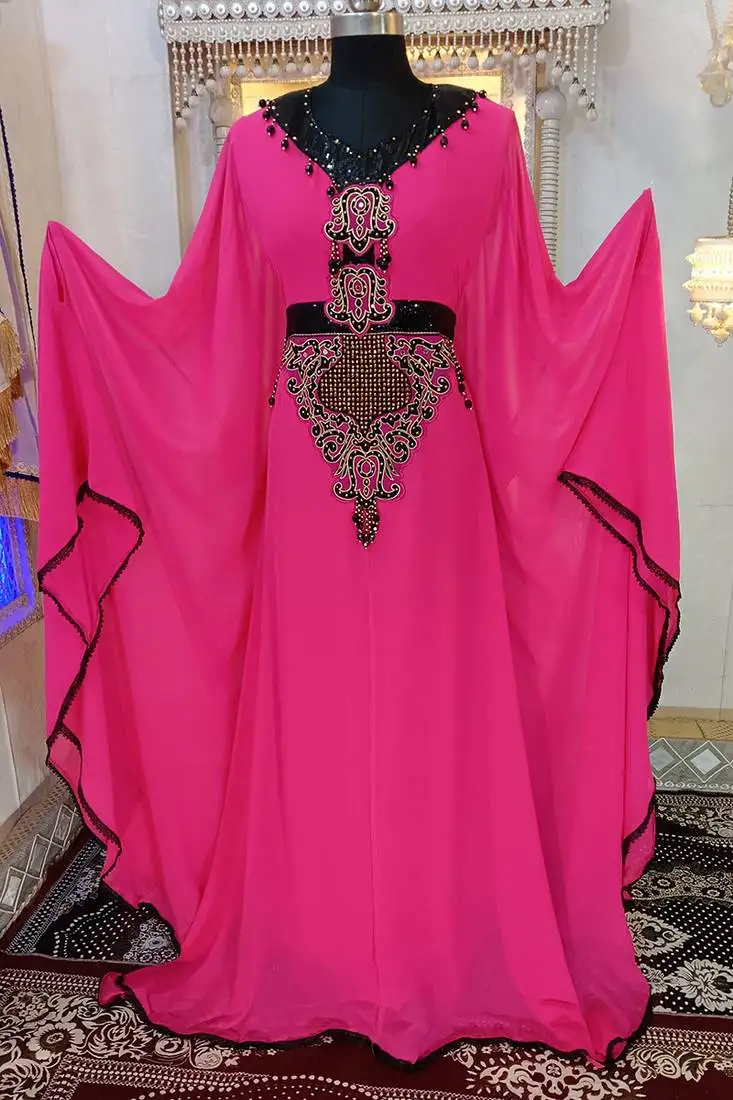 Gulal pink islamic arabic stylish designer caftan