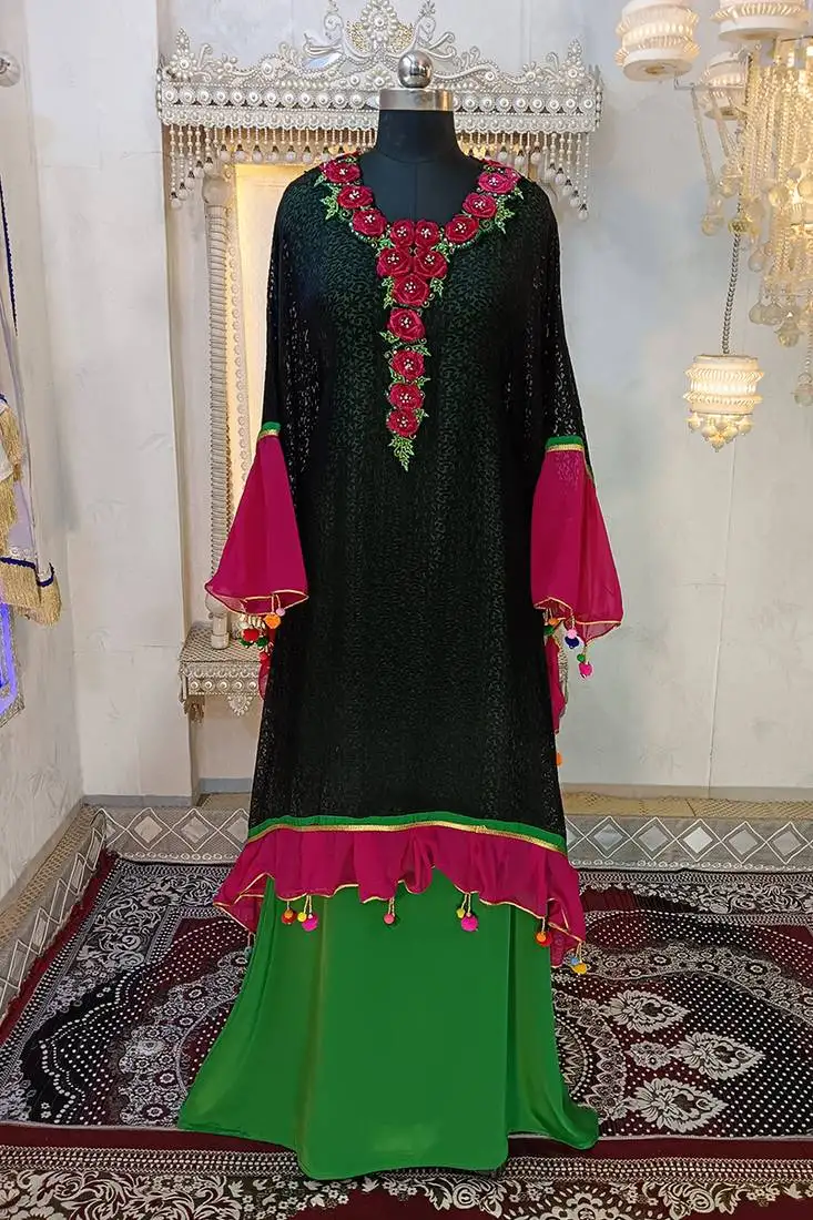 Black designer takchita kaftan