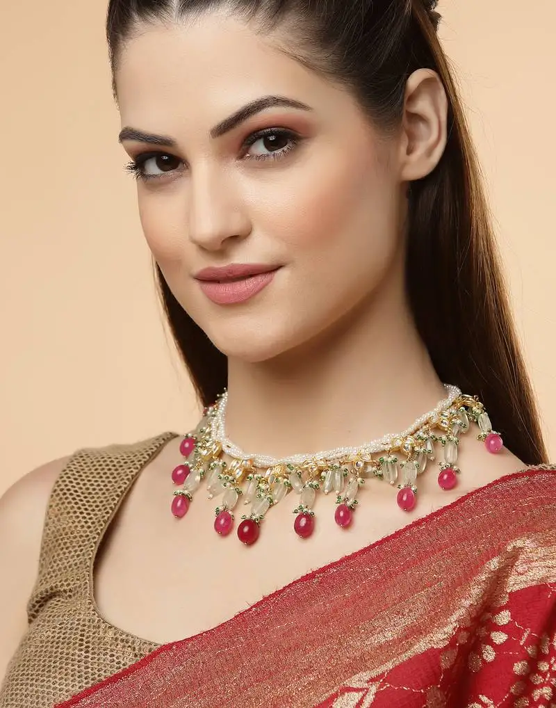 Orchid haar necklace