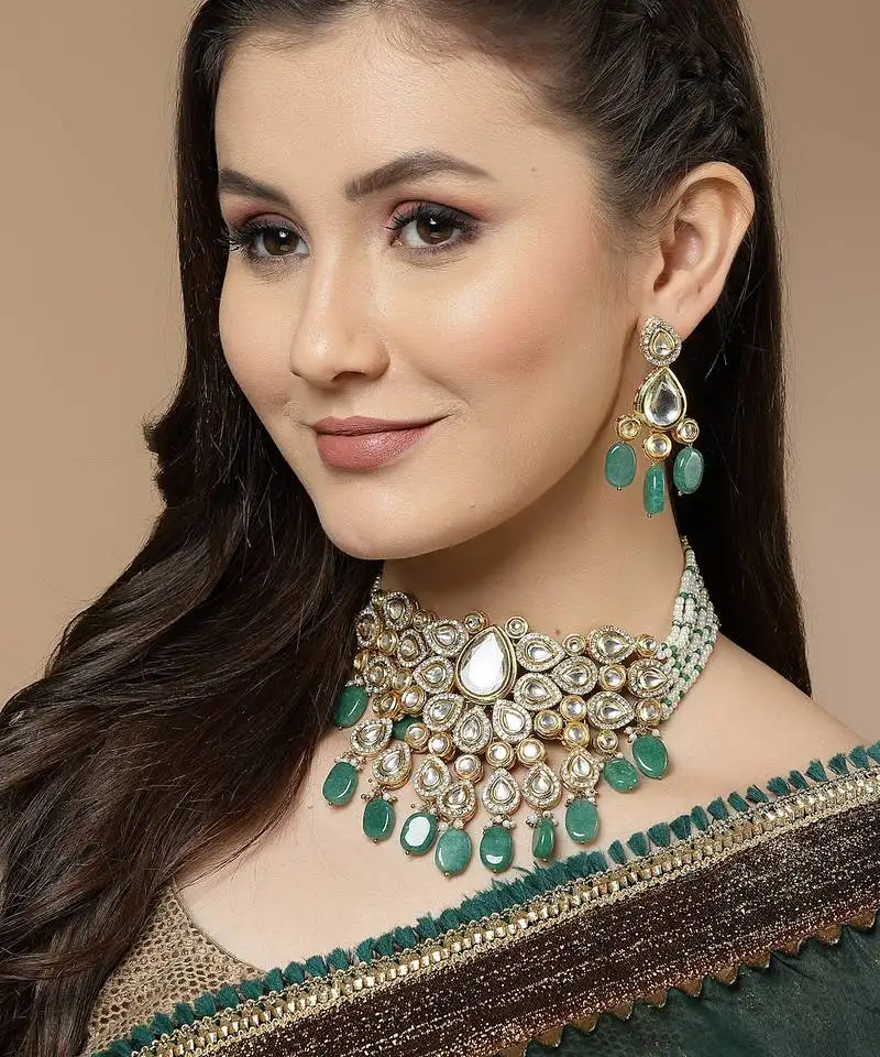 Cucumber necklace with earring jewellery set