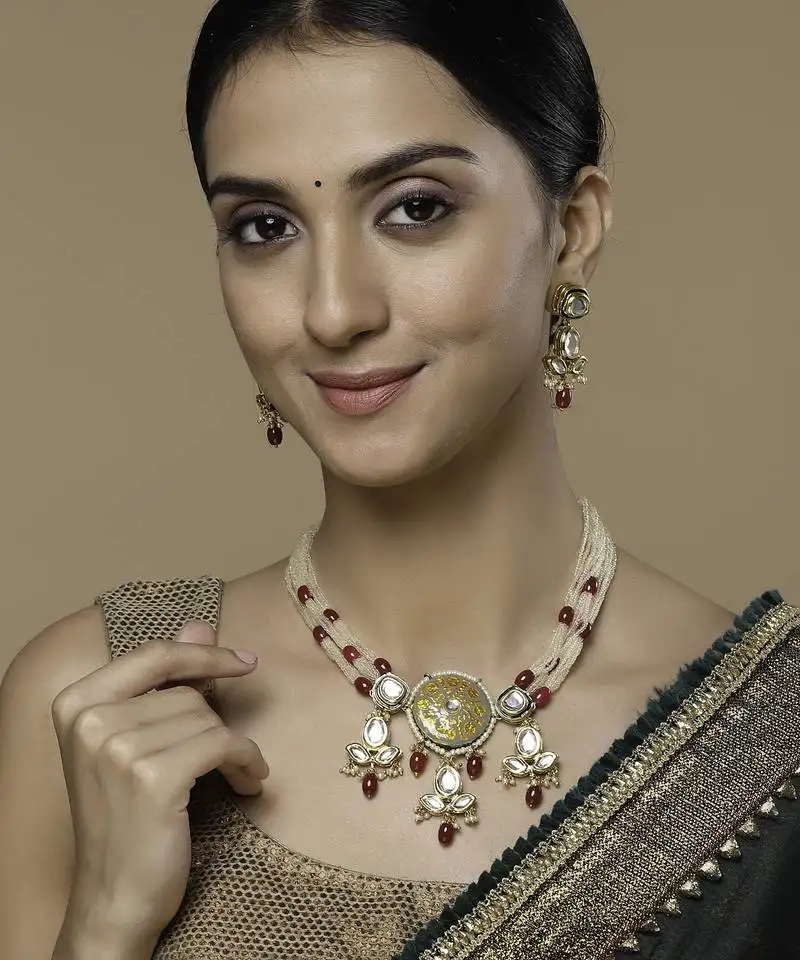 Stormy sparkle necklace with earring jewellery set