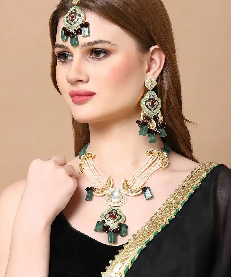 Neela baagh necklace with earring jewellery set
