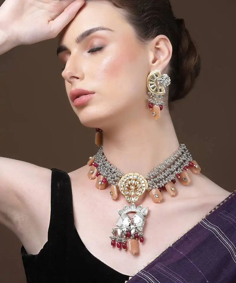 Sunrise haar with earrings jewellery set