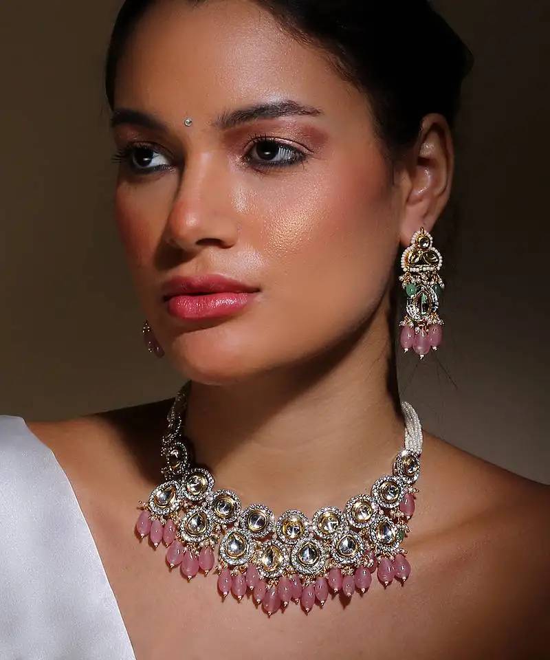 Gul-e-bahar necklace with earring jewellery set