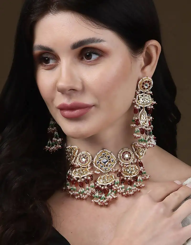 Kiran necklace with earring jewellery set