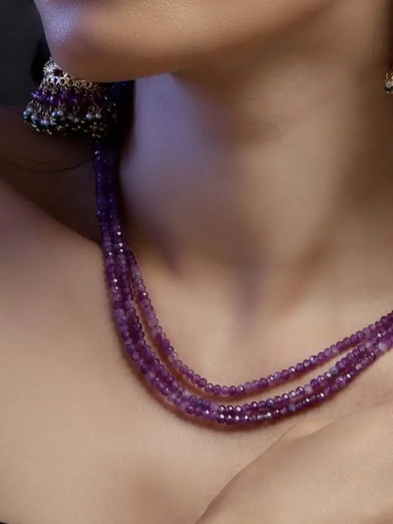 Zulmat charm layered necklace