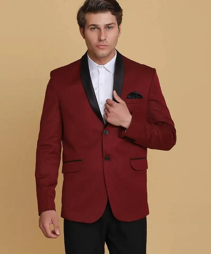 Maroon men tuxedo