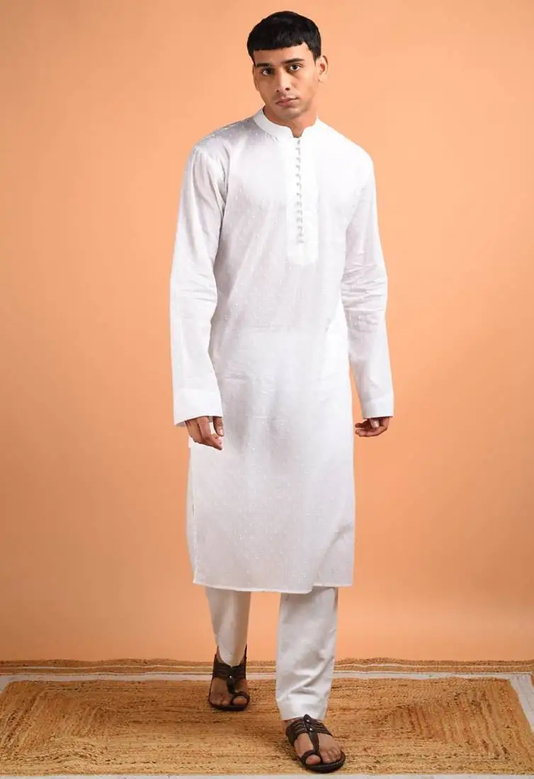 White cotton kurta