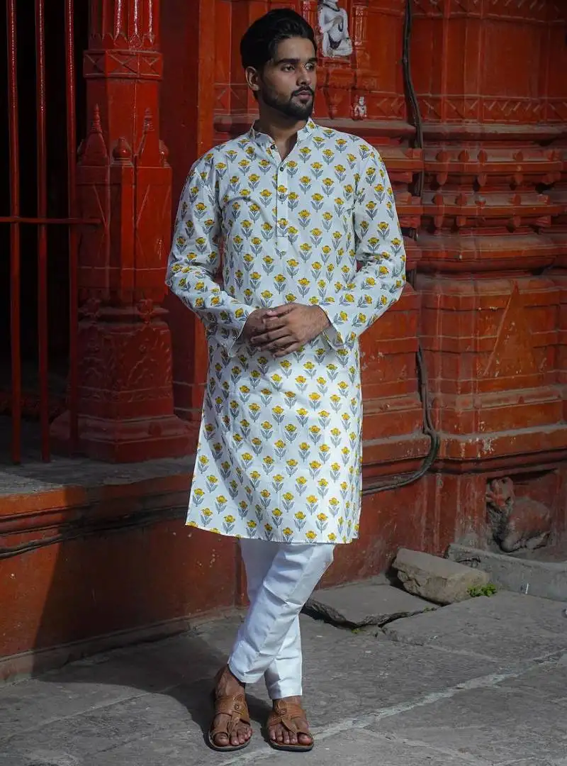 White cotton misty vision kurta pajama