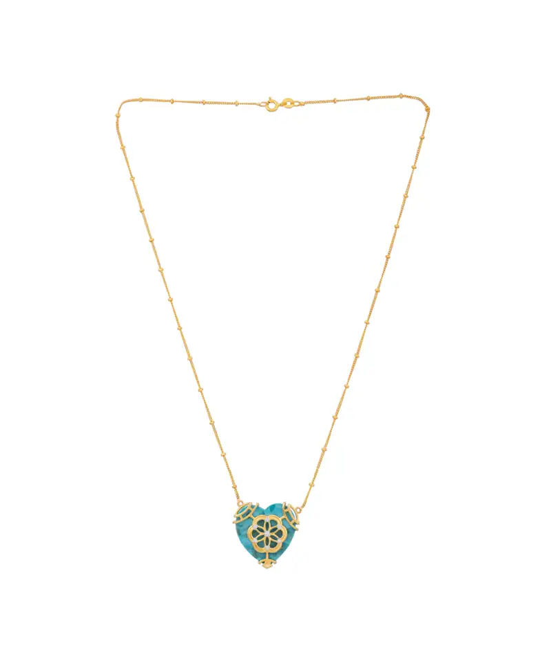 Turquoise studded jewellery sterling silver pendant