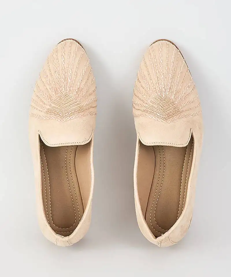 Pink woven leather mens juttis