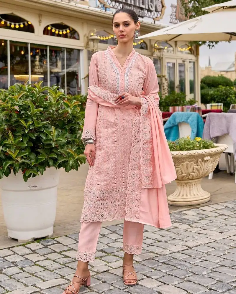Blossom full embroidery premium lawn suit set