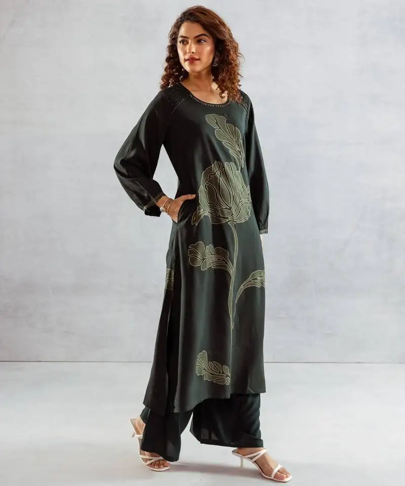 Moss printed kurta pant set