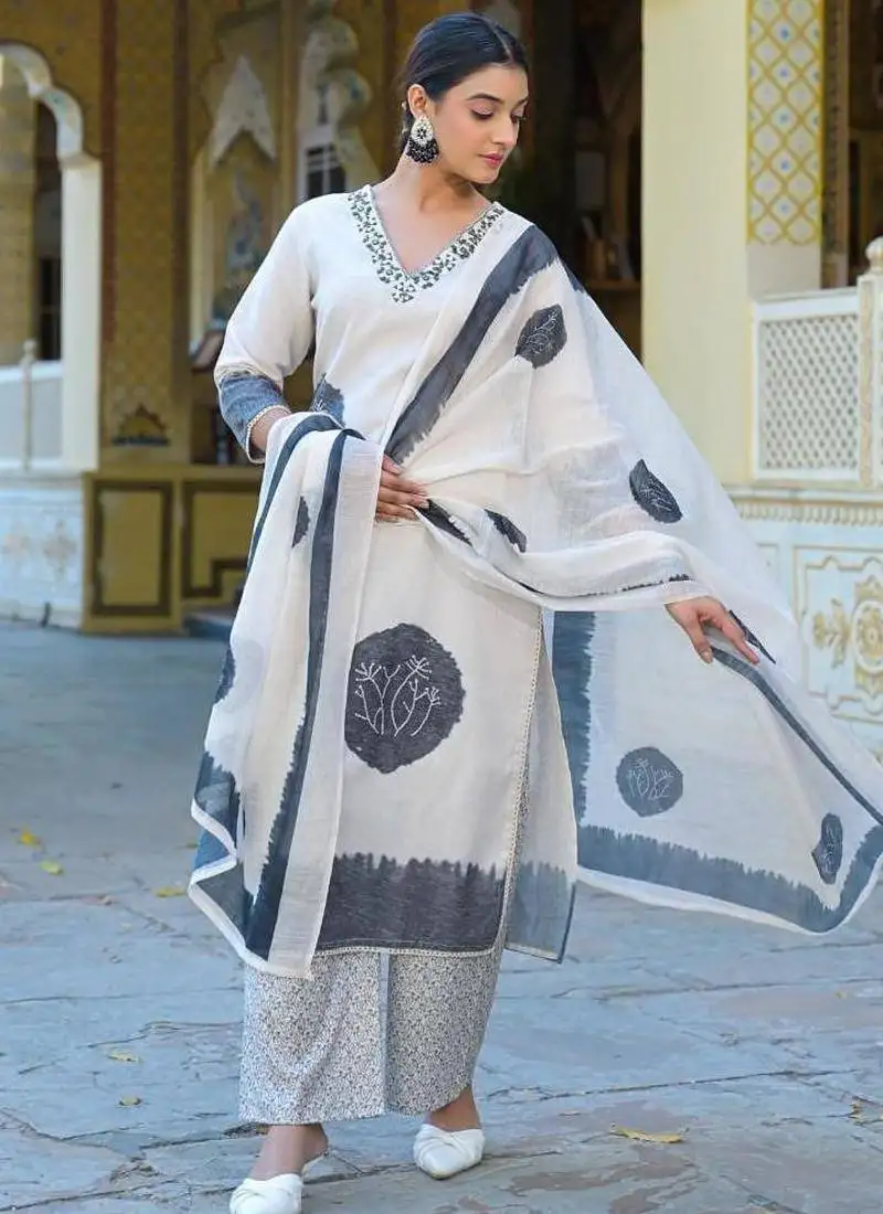 Charcoal cotton suit set