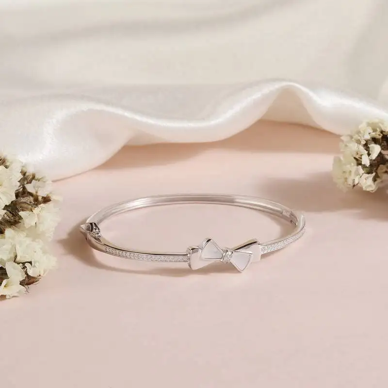 925 sterling silver bracelet rhodium plated with aaa quality american diamonds