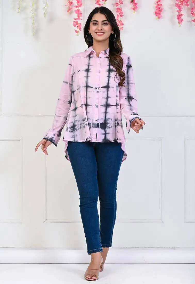 Cotton mulmul tie n die shirts