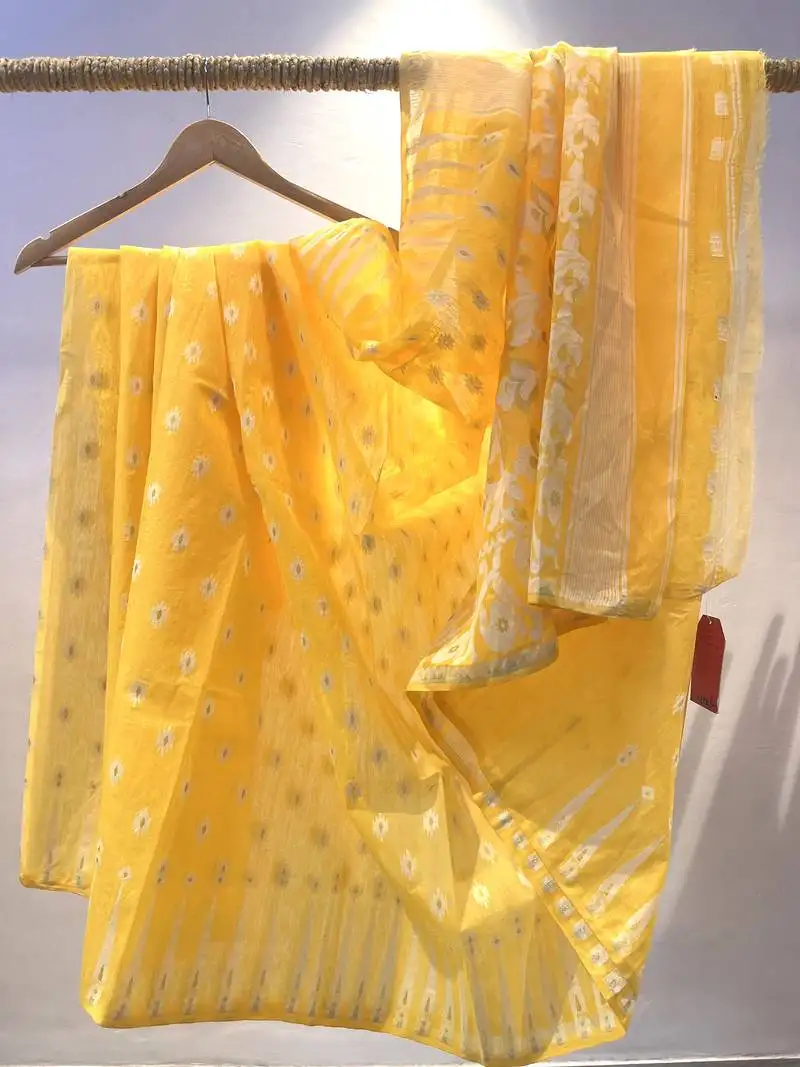 Handloom jamdani saree with blouse