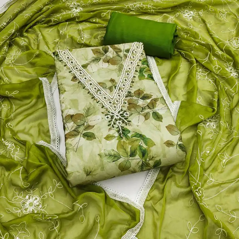 Women's multi unstitched digital print handwork banarasi cotton dress material (msmfc11573a)