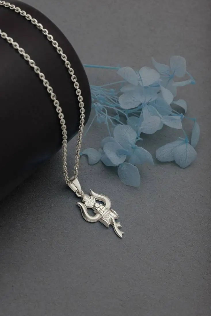Trishul pendant with chain