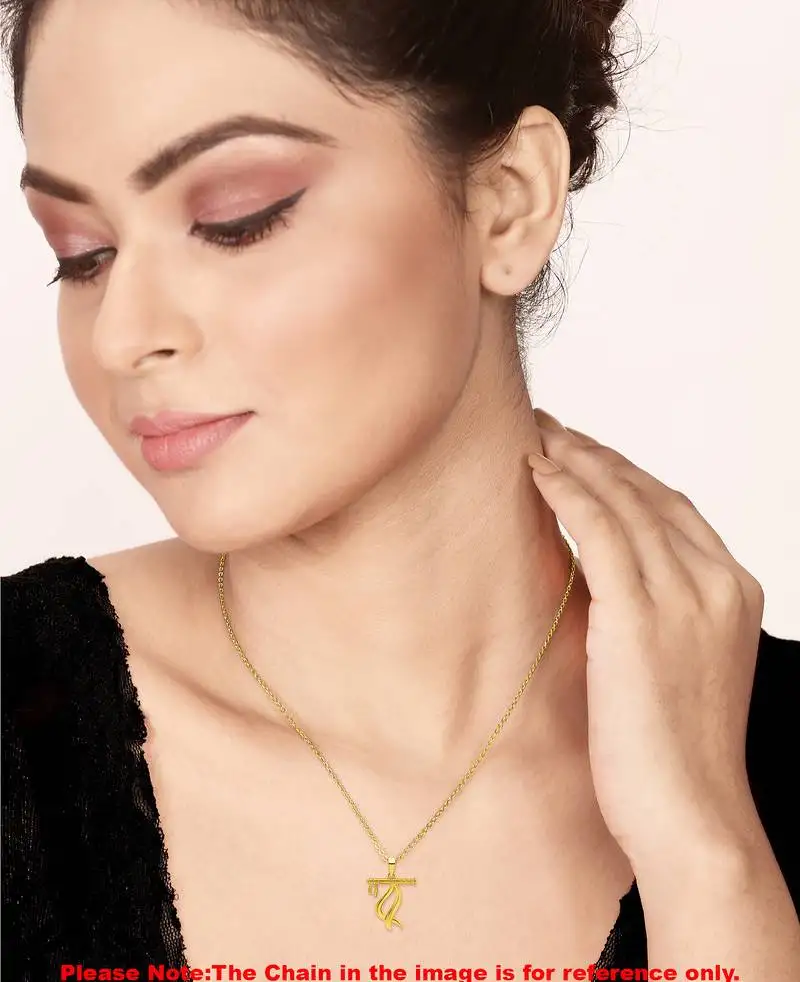 Gold plated baasuri pendant