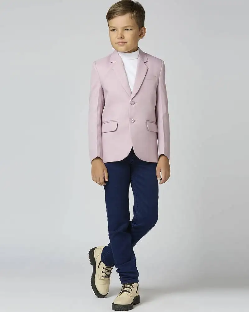 Full sleeves solid elegance blazer - pink