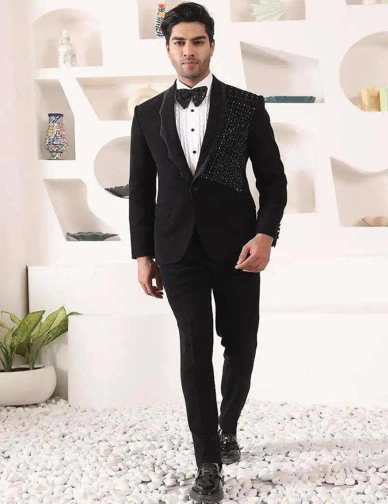 Black rayon tuxedo
