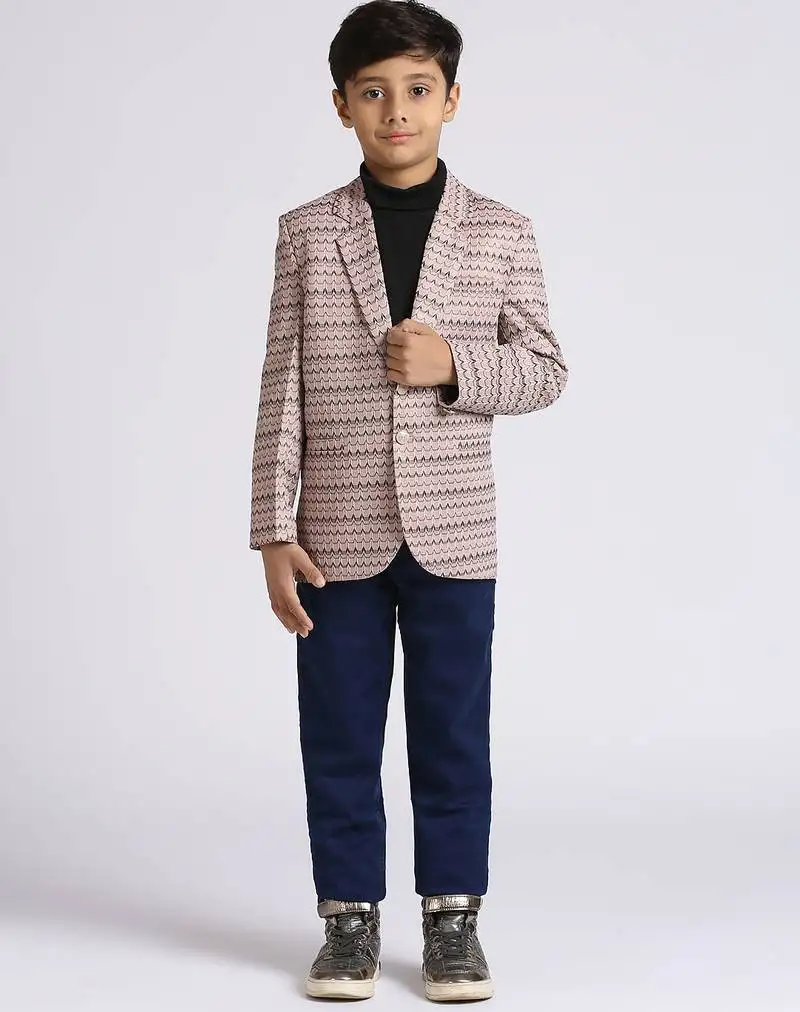 Full sleeves solid elegance blazer - light purple