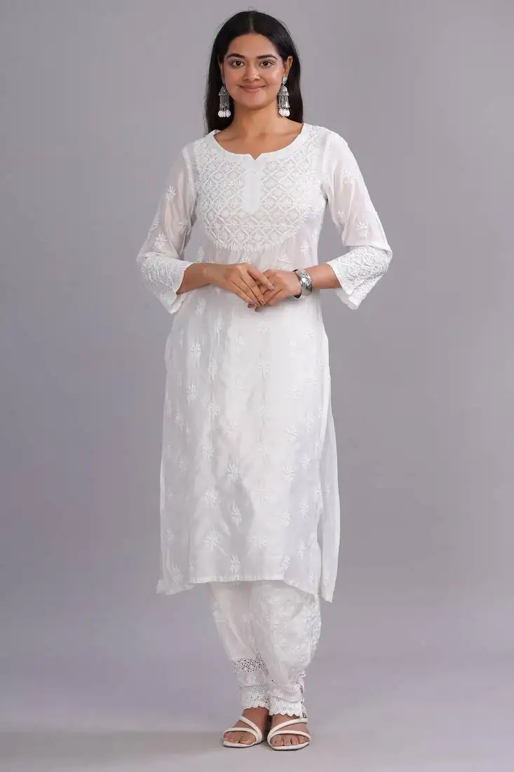 Ruksaar-chikankari-chanderi-top