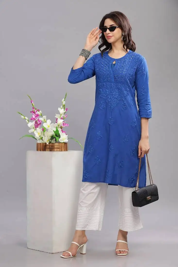 Tanya-chikankari-cotton-kurta