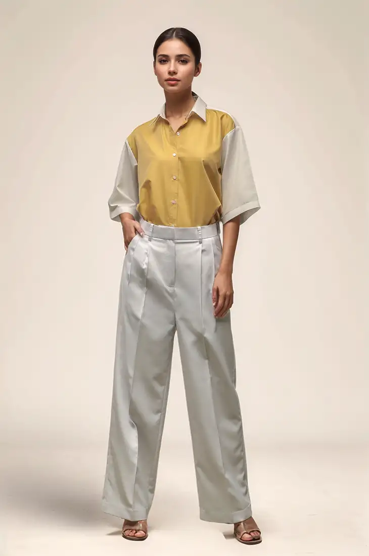 Viaana small checks ear knot hair band blue color