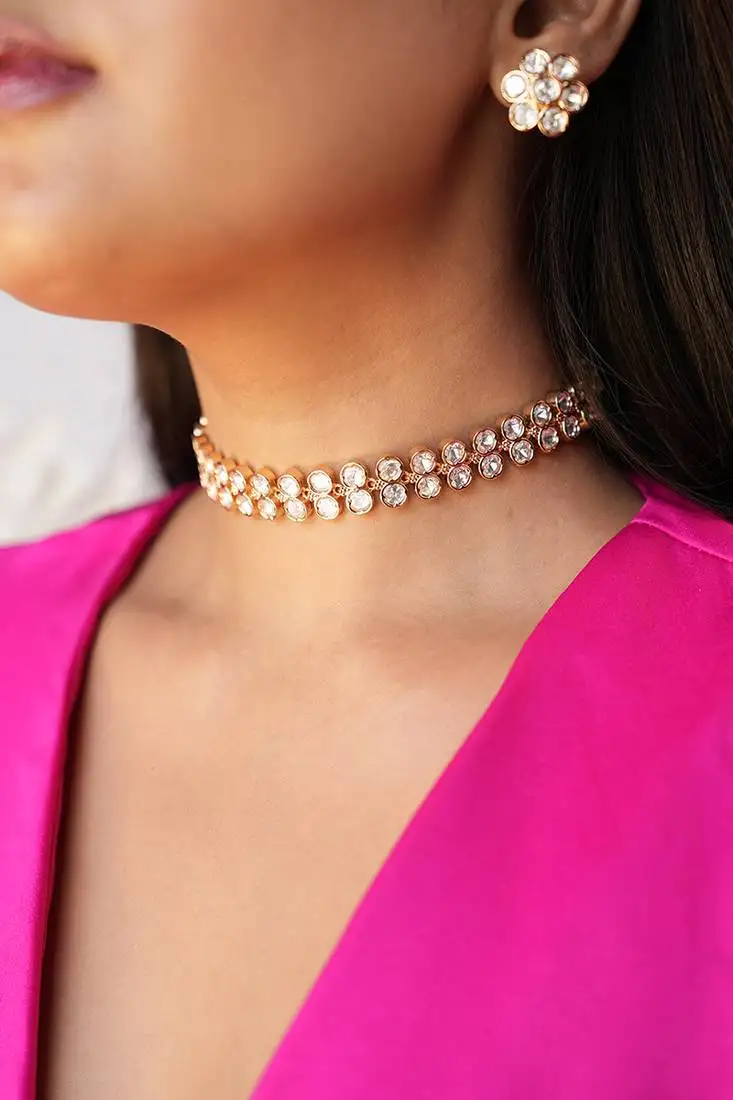 Araya kundan studded choker set