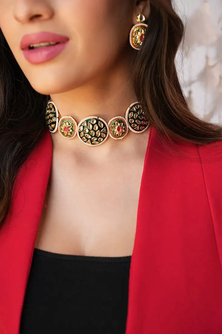 Aanya handmade kundan choker set