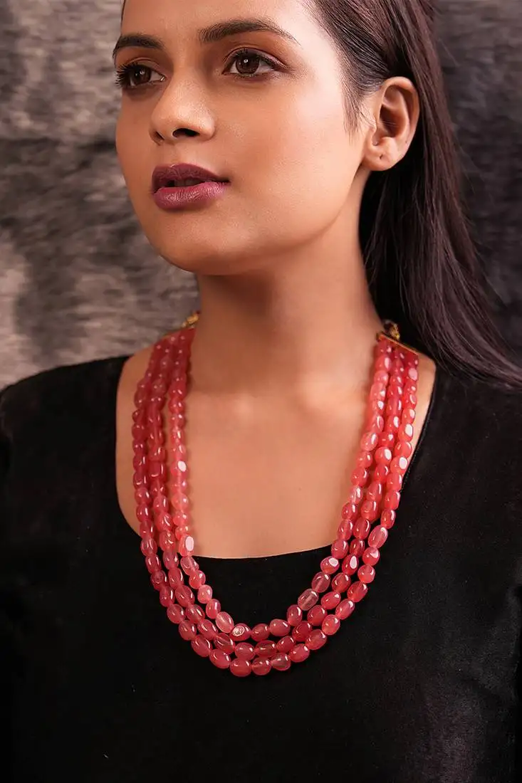 Blush blossom pink duldul necklace