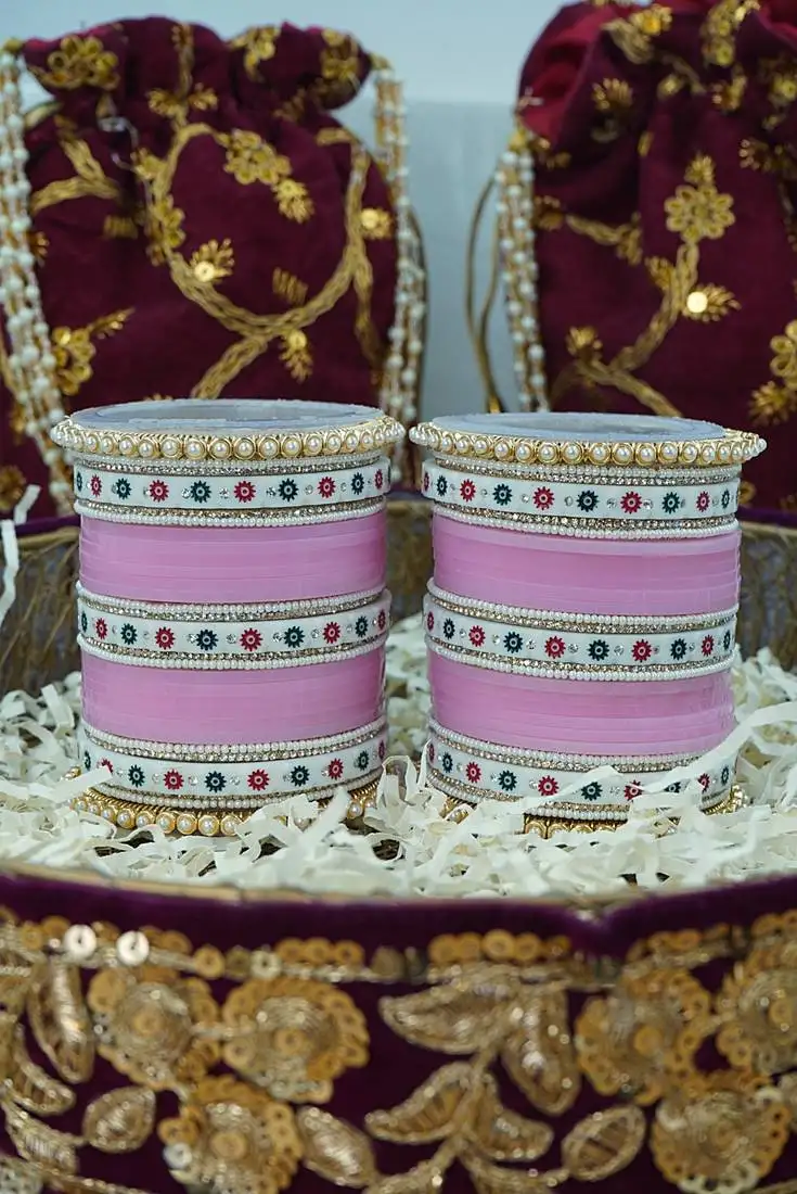 Traditional pink punjabi chuda