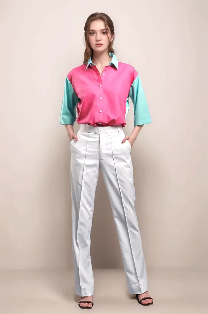 Pink dual colour shirt