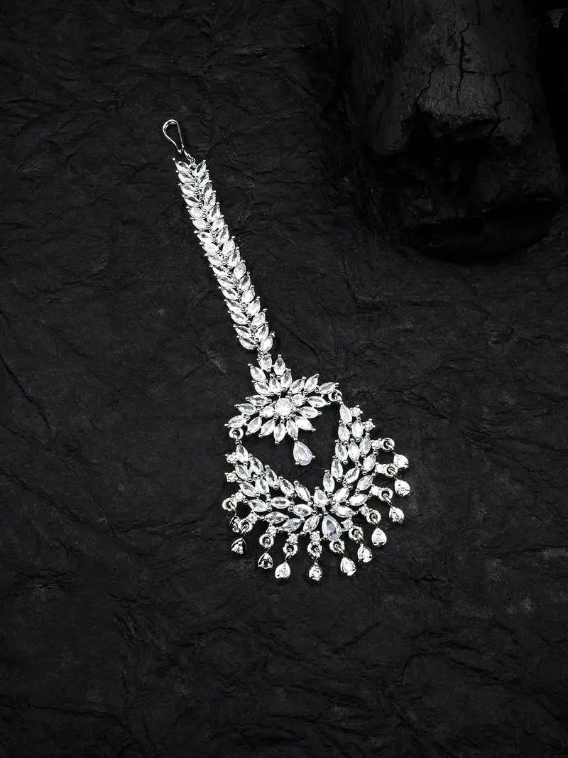 Silver plated ad big size mangtika for special occasions