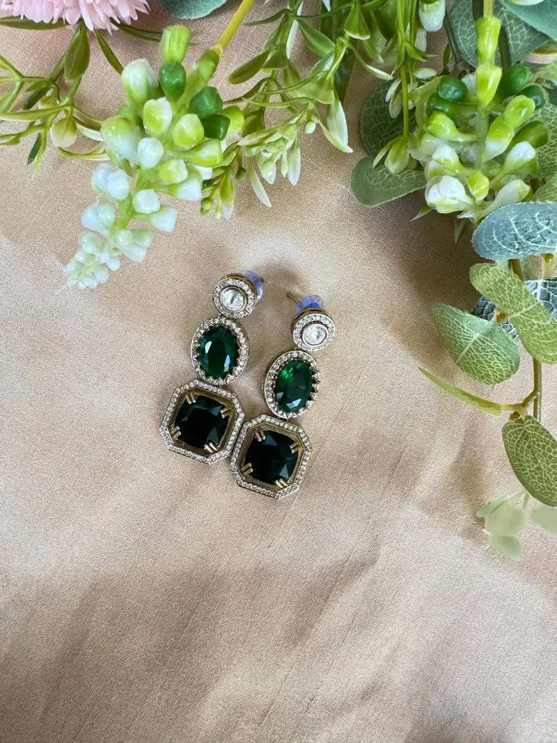 Dangle earrings sabyasachi inspired stone