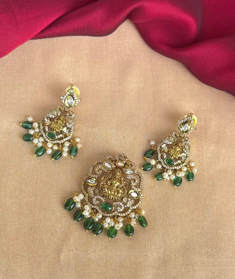 Pendent set south indian temple jewelry set