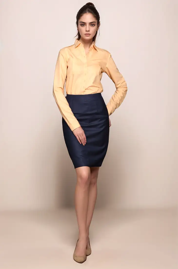 Beige double pocket shirt