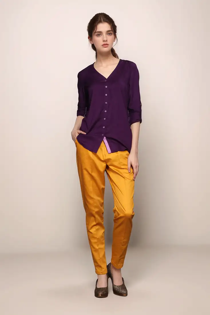 Viaana ear polka dot hair band dark pink color