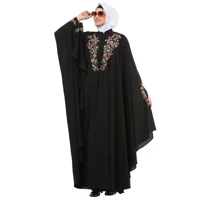 Black irani kaftan with embroidery work