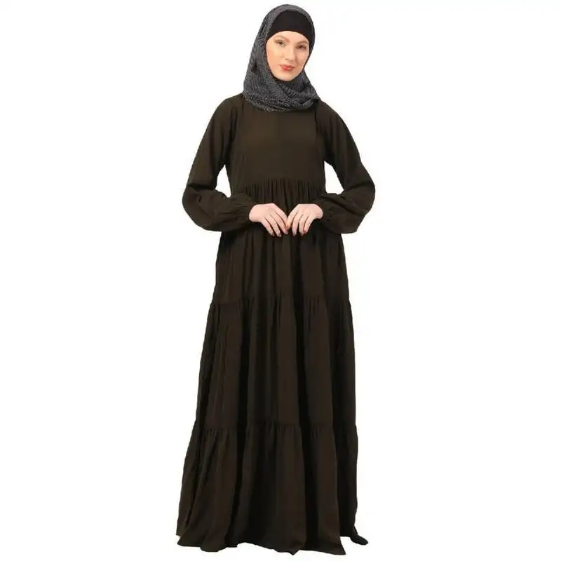 Olive frill design abaya