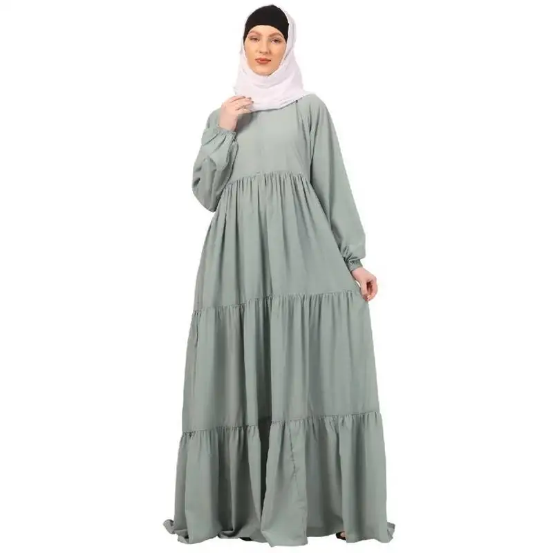 Sky blue frill design abaya