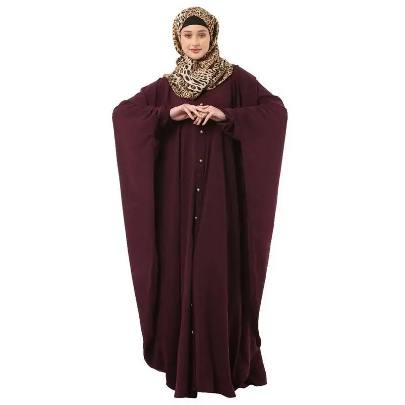Wne front open kaftan with fashionable buttons